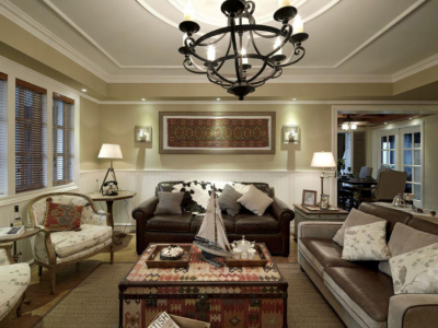 荣德棕榈阳光112平米田园风格装修案例