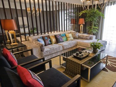 宫园壹号160平层新中式质朴中的时尚感