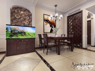 海尔世纪公馆104平米美式风格装修案例