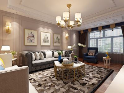哈尔滨金色江湾小区简约美式效果