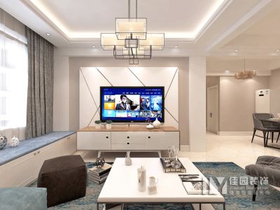 天人世纪城120平现代风格案例