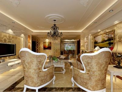 荣泰河庭欧式风格装修案例