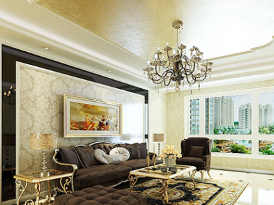 欧洲城140平欧式风格装修案例