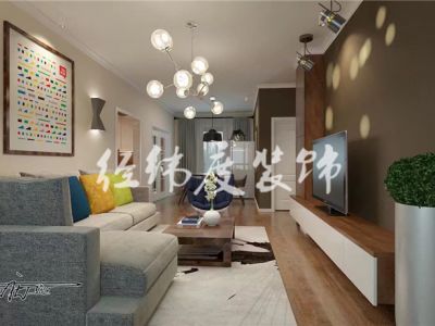 紫藤庄园100平北欧风格案例