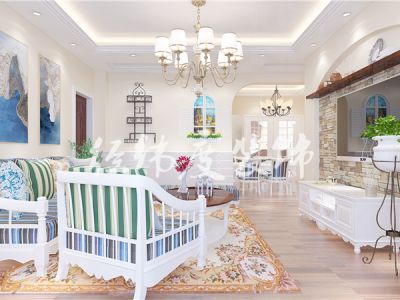 人和园89平田园风格案例