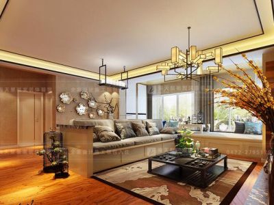 翡丽湾119平中式风格案例