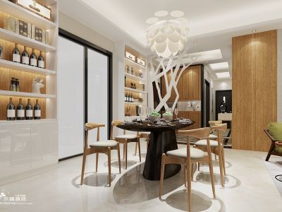 金地琥悦110㎡现代三居室装修案例