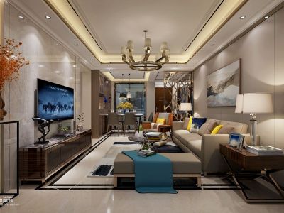 丰泰观山碧水136㎡混搭风格案例