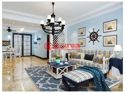 王府花园128平米地中海风格装修设计