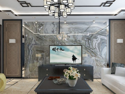 富河国际145平米新中式风格设计