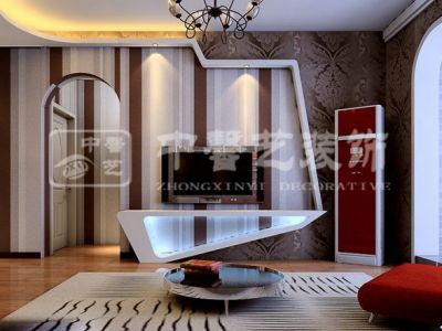 建业壹号城邦98平现代风格案例