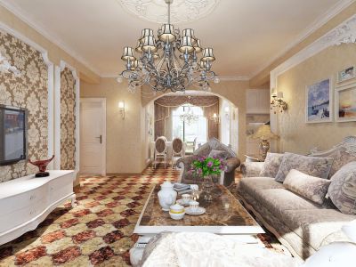 美景新城225平欧式风格案例