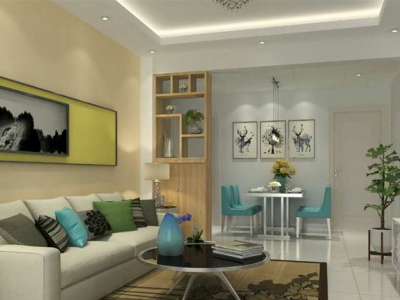 鲁甸龙韵银都124平米三居装修设计