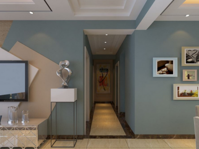 温泉泰鹤城89平米三居简约装修设计