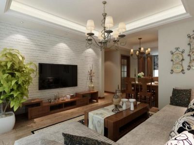 融创熙园美式田园风格装修案例