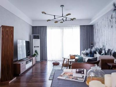 【正中和装饰设计有限公司】110m2现代北欧风格装修效果图，莫兰蒂色系逼格满满！