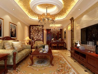 望景苑120平米欧式风格装修案例