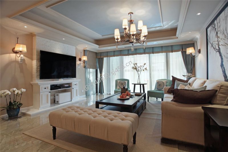 最新美式电视墙装修效果图