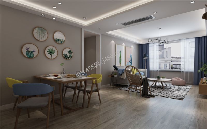 2020简约现代家装效果图 客餐厅背景墙效果图