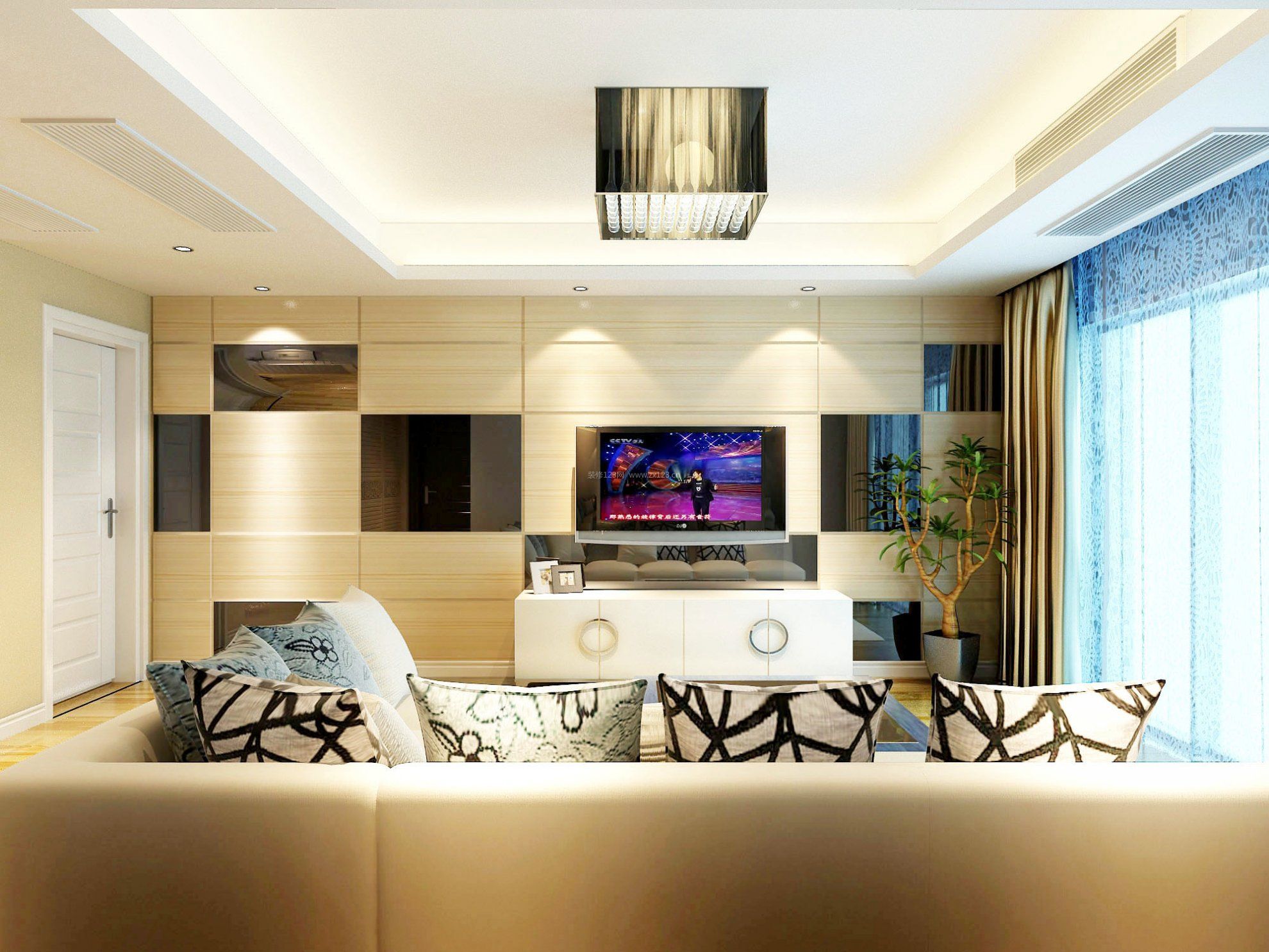 客厅天花板装修图片