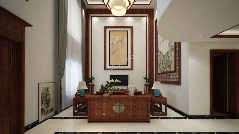 中式别墅客厅效果图 2020客厅电视柜设计图