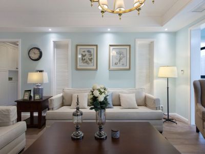 山水英伦110㎡三居室地中海风格装修案例