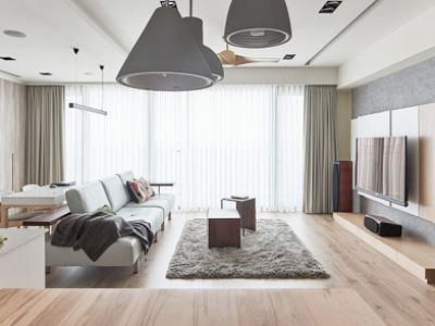 紫金港现代风格105平米三居室装修设计案例