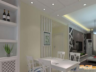 西城水郡现代简约三居装修案例