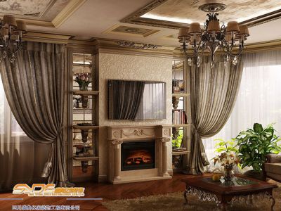 依江雅苑欧式古典风别墅装修案例