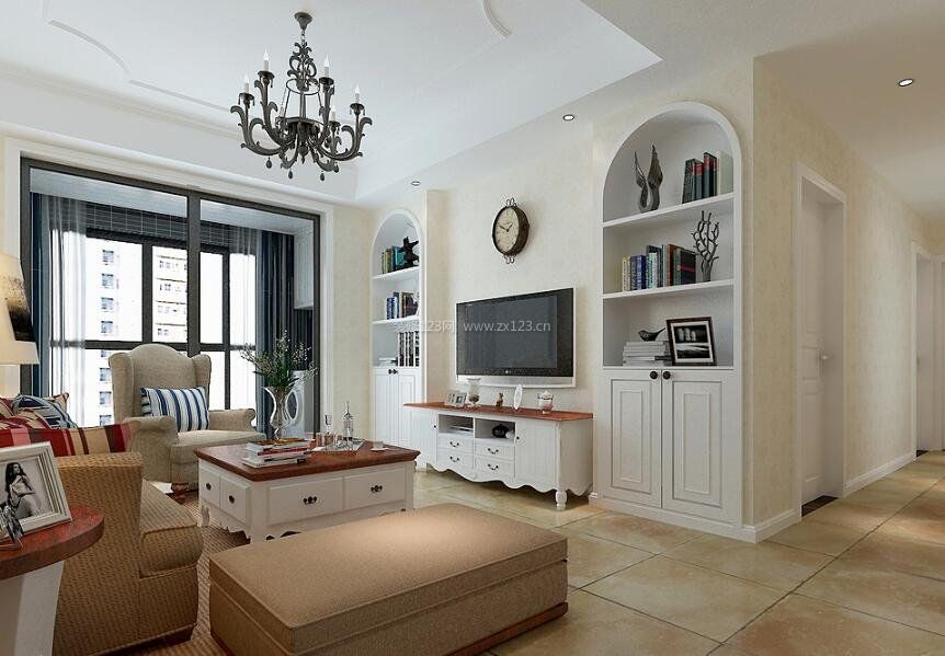 田园风格样板间家居客厅装修