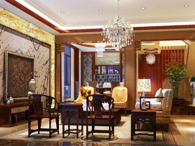 大宅门中式风格别墅装修案例