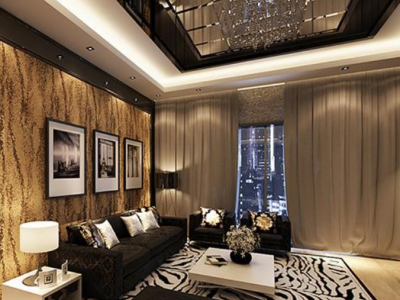 英地豪庭现代简约风格98平米装修效果图