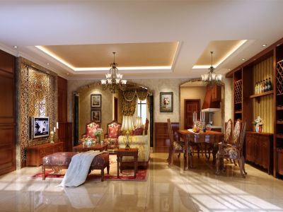 红树湾欧式古典风格装修案例