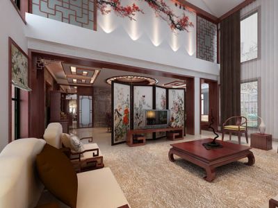 罗浮盛世201平中式风格装修案例
