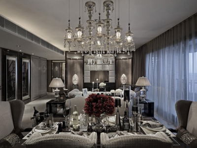 铂金汇125平古典风格装修案例