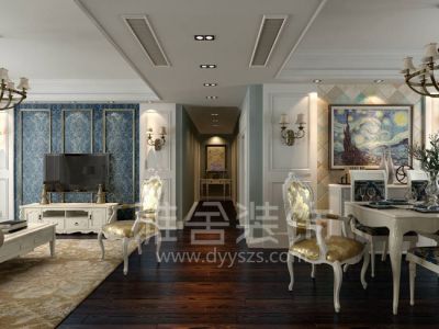 凯丽景湖欧式128平四居室装修案例