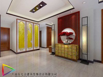 荣盛华府130平中式风格装修案例