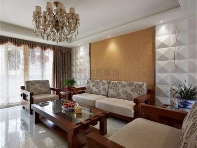 凯旋名门新中式122平四居室装修案例