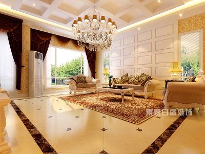 汇置尚都266平欧式装修风格效果图