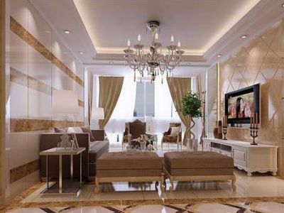 现代风格装修客厅装修设计效果图