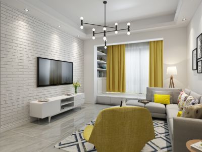 凤凰水城100平北欧风格两居装修案例赏析