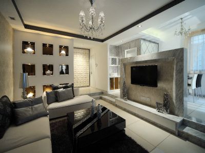 恒弘城150平现代风格三居装修案例赏析