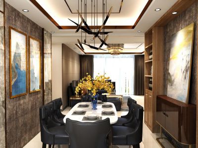 桃园小区148平三居韩式风格装修案例赏析