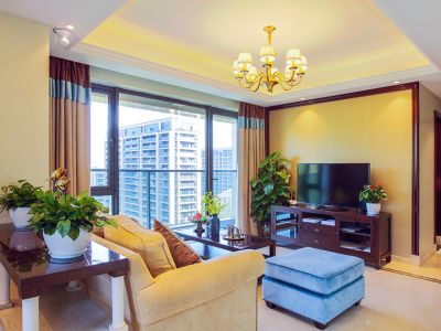 黄石绿城玉兰花园89平简美式装修