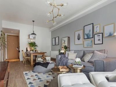 橡树湾78平米两居室欧式风格装修效果图