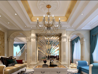罗马庄园338平米别墅欧式风格装修效果图