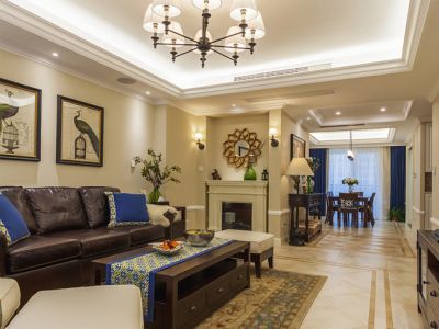 星河国际新古典120平三居室装修案例