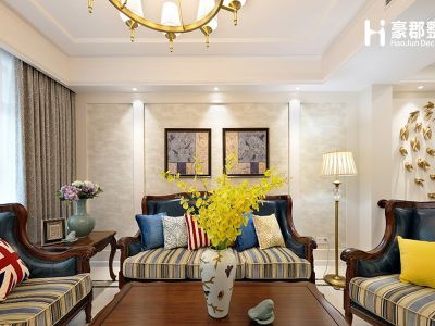 雨润城欧式120平三居室装修案例