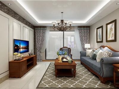 兰陵锦轩美式130平三居室装修案例