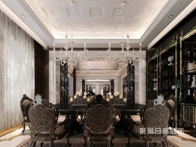 富力仙湖600平新古典风格装修效果图